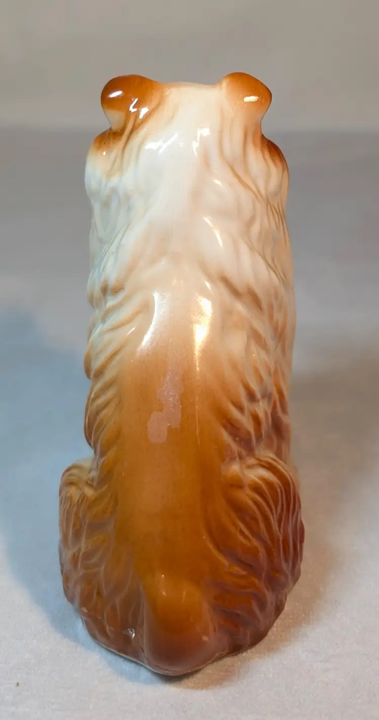 Vintage Bone China Porcelain Collie Dog Figuring Taiwan
