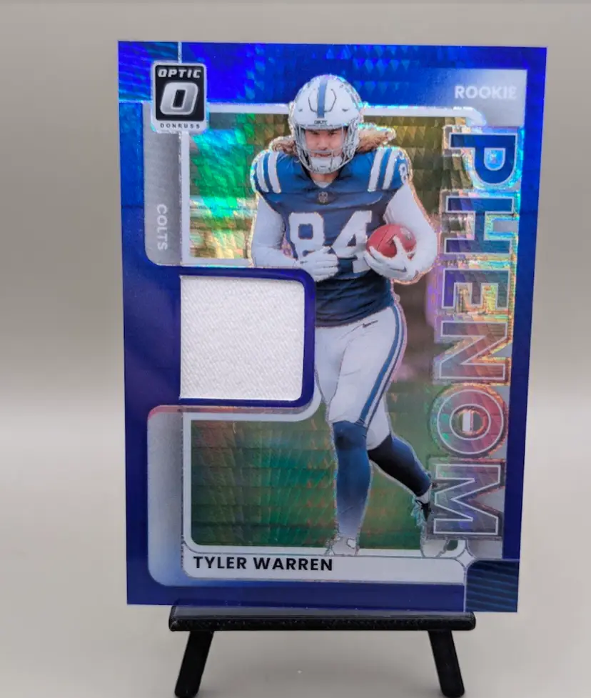 Tyler Warren 2025 Donruss Optic Blue Hyper Prizm Rookie Phenoms #RPBH-TWN - Indianapolis Colts - (152-460)