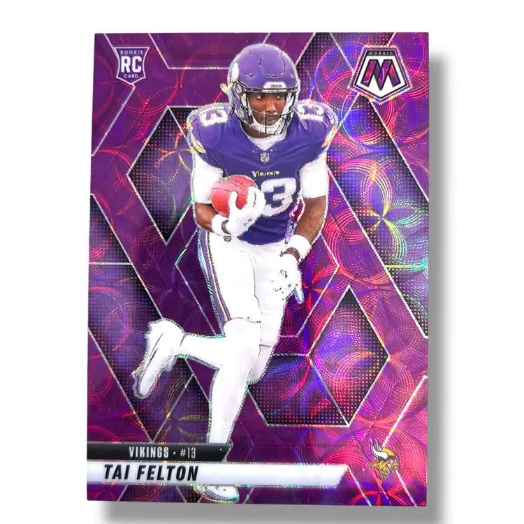 2025 Panini Mosaic Tai Felton RC Purple Scope Color Match