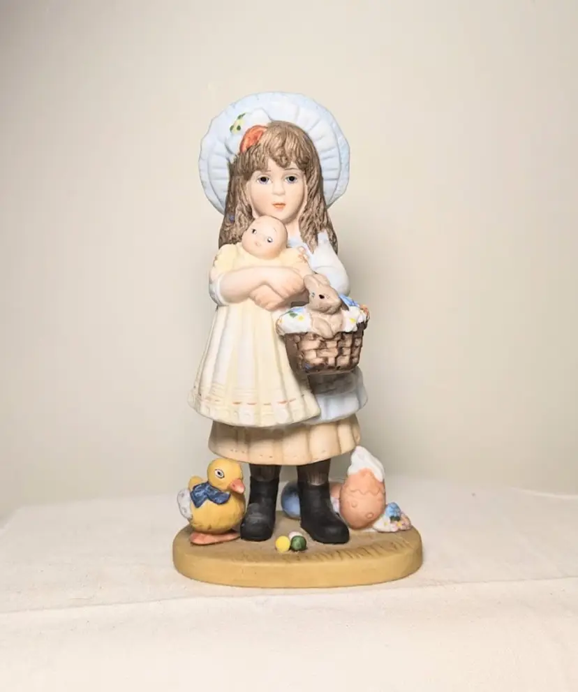 Vintage Jan Hagara Limited Edition “Victoria” Porcelain Figurine - Easter 5"