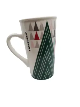 Starbucks Mug Holiday Christmas Tree Triangle Coffee Mug