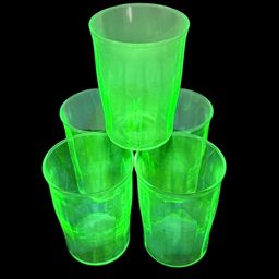 GLOWS! Vintage 1920’s-30’s Uranium Glasses Set of 5
4”