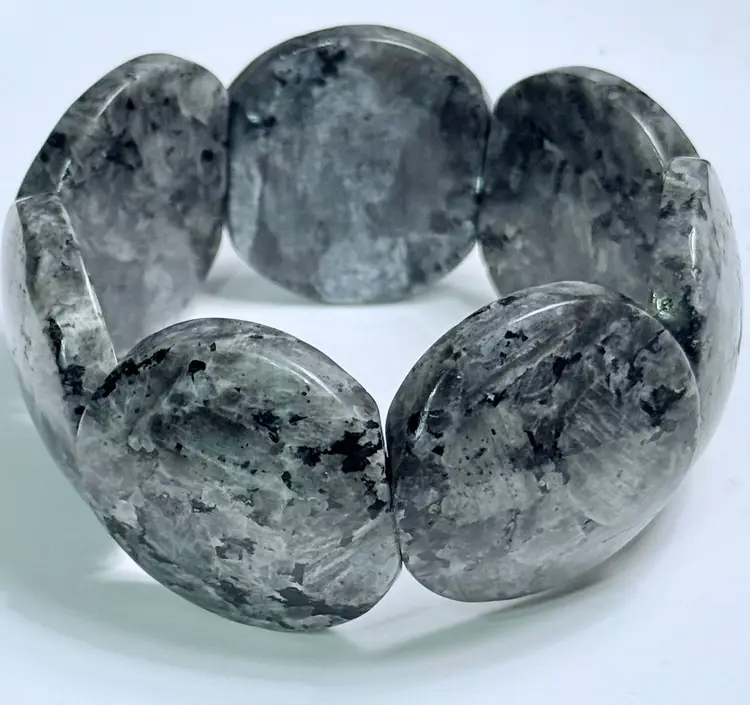 Rustic Larvikite Stretch Bracelet