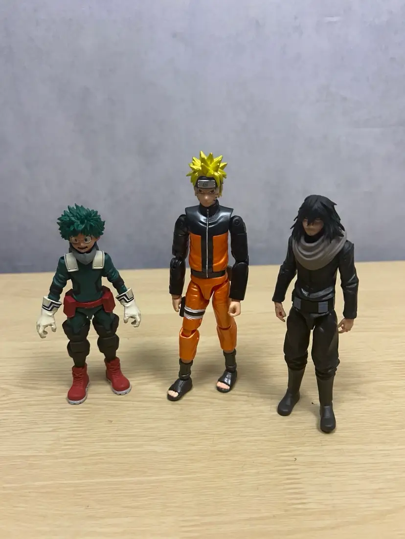 Naruto, McFarlane & Izuku Action Heroes Bundle Of (3)