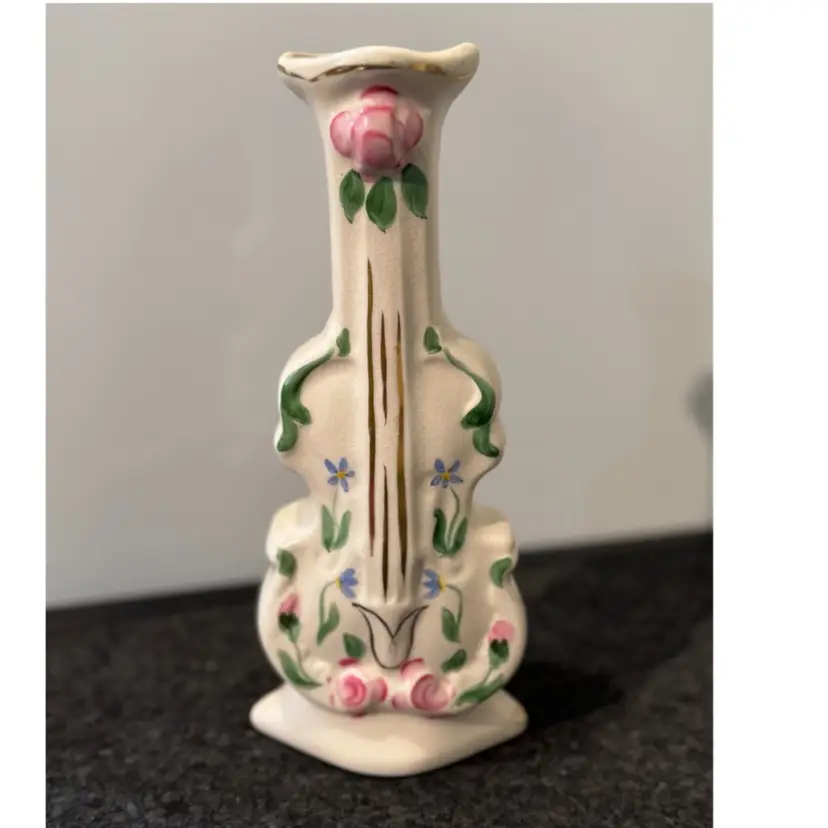 Vintage Violin Vase Or Wall Pocket