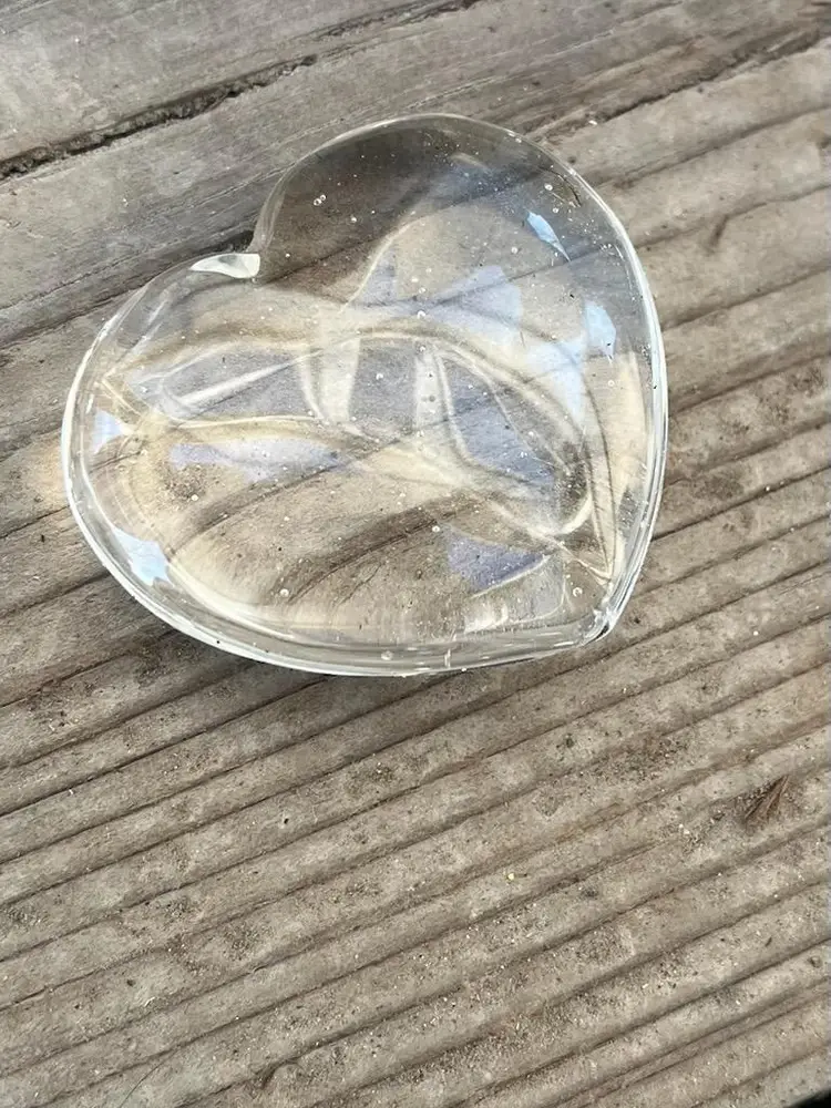 Clear Quartz Puff Heart