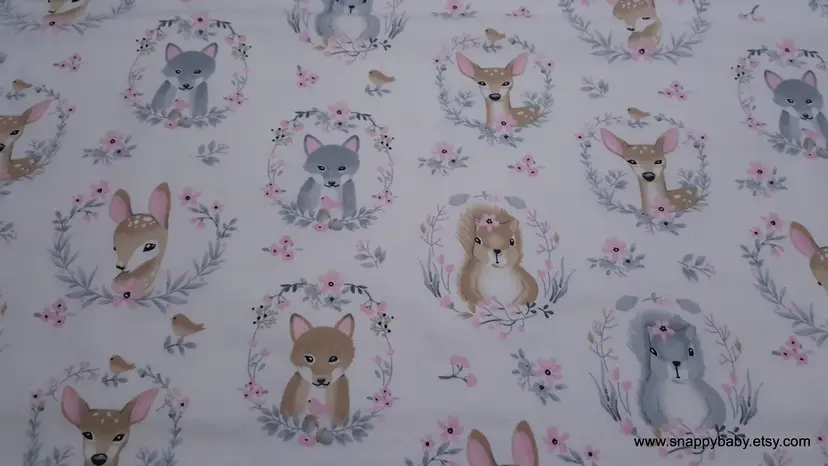 Hazel Portrait Friends Flannel Fabric Remnant - 100% Cotton - Choose Size - Soft Craft & Quilting Fabric