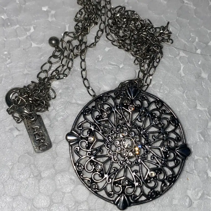 Vintage Aero Silver tone Necklace