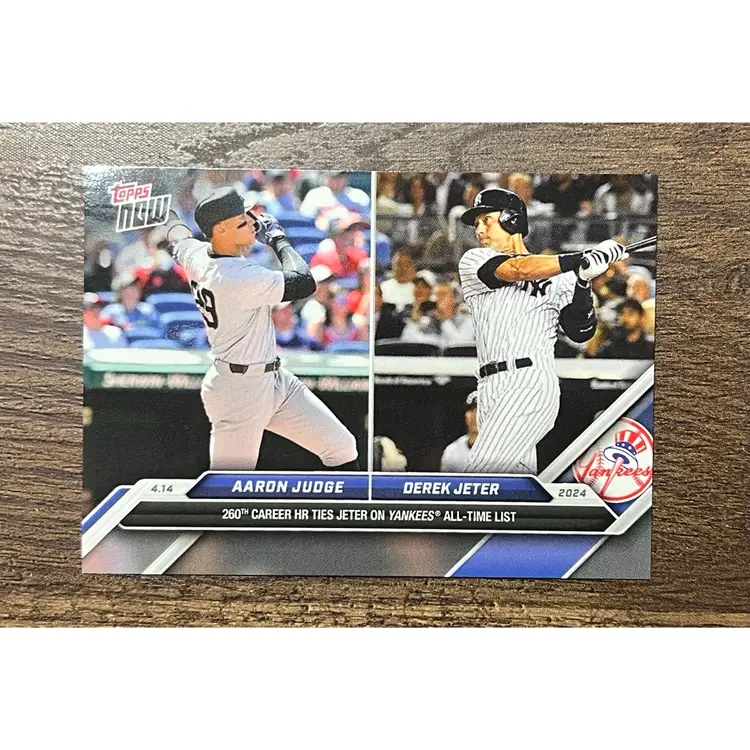 DEREK JETER AARON JUDGE 2024 MLB Topps NOW #76 260 HR  NEW YORK YANKEES 
