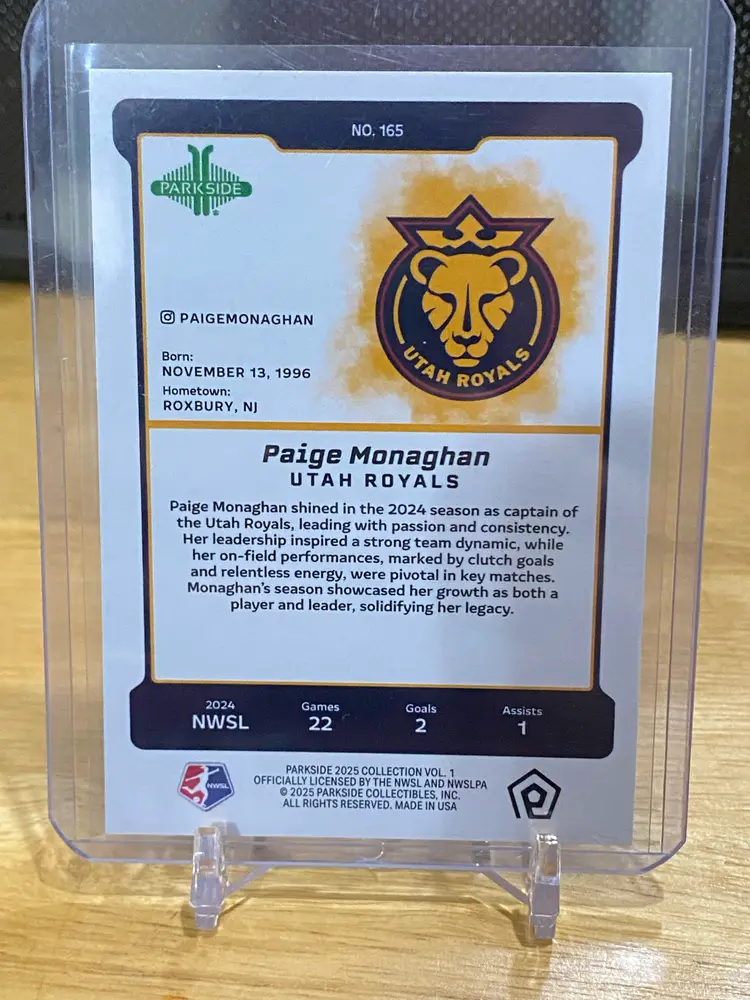 2025 Parkside NWSL Shimmer/100 - Pick Your Player