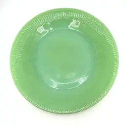 Two Vintage Fire King Glass Jadeite 9" plates
