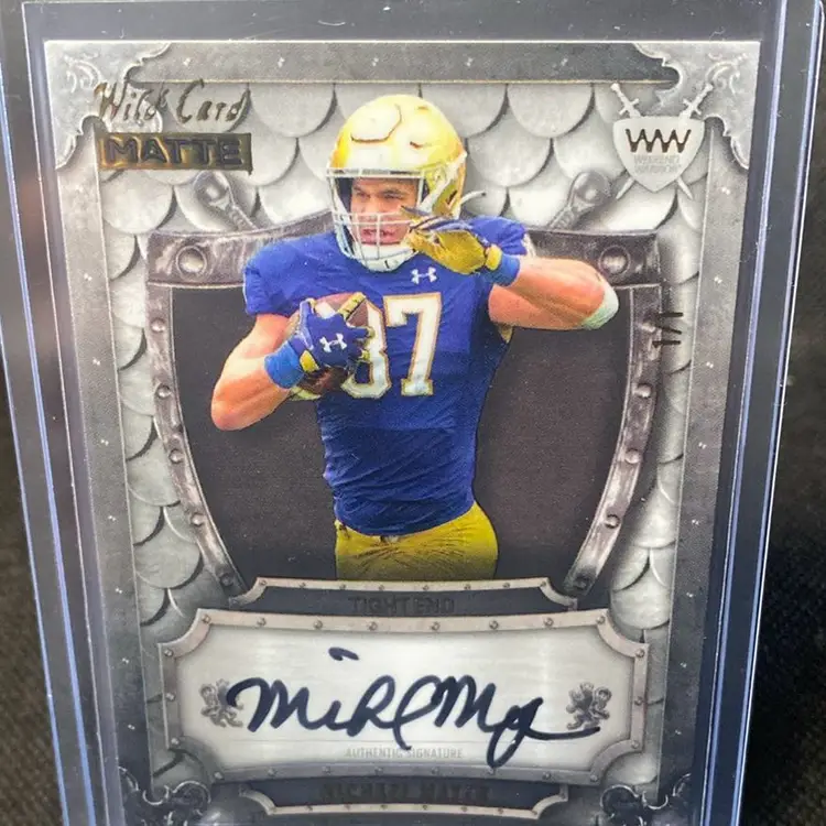 Micheal Mayer 2023 Wild Card Matte 1/1 Las Vegas Raiders On Card Auto