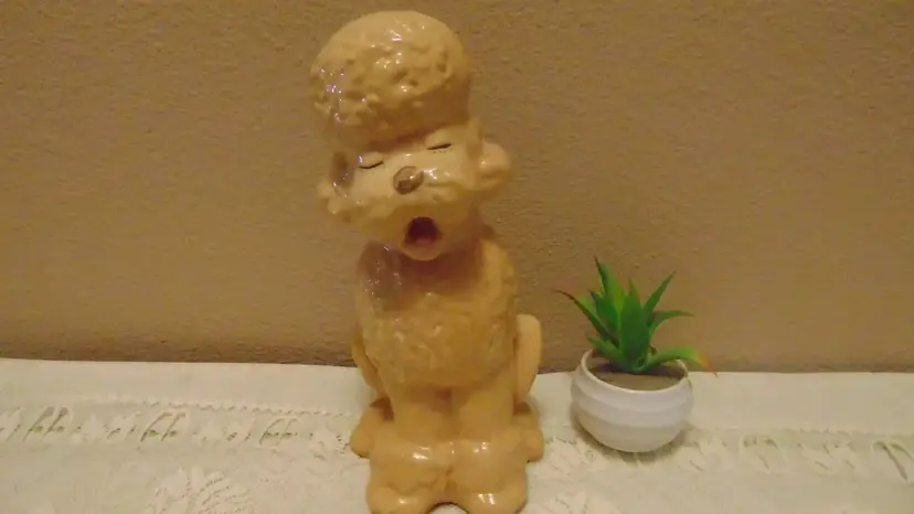 Darling Vintage Cream Colored Hobbyist Piece Sleepy Poodle