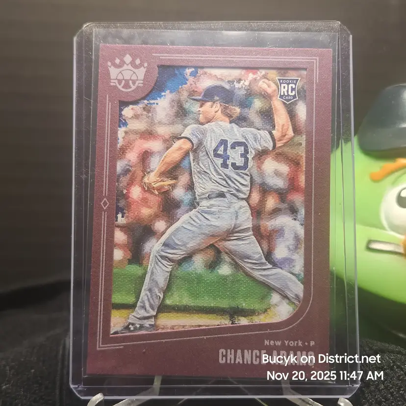 2019 Diamond Kings Plum Frame - Chace Adams New York Yankees