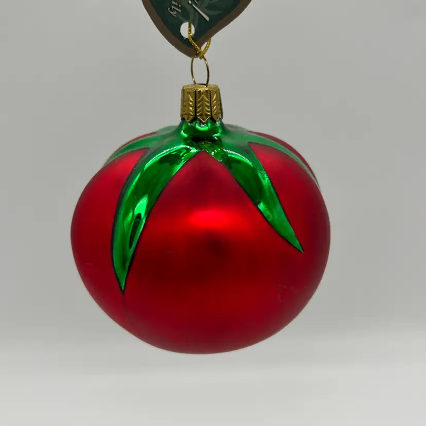 Glass Tomato Ornament Cortopassi Family 2014 Vegetable Fruit Christmas Decor