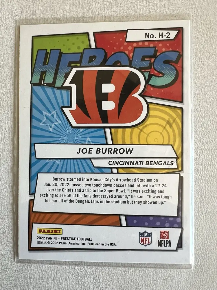 2022 Panini Prestige Heros Joe Burrow #H-2