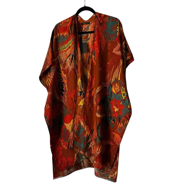 Do Everything in Love Tropical Floral Kimono Cover Up One Size New Cruise Beach