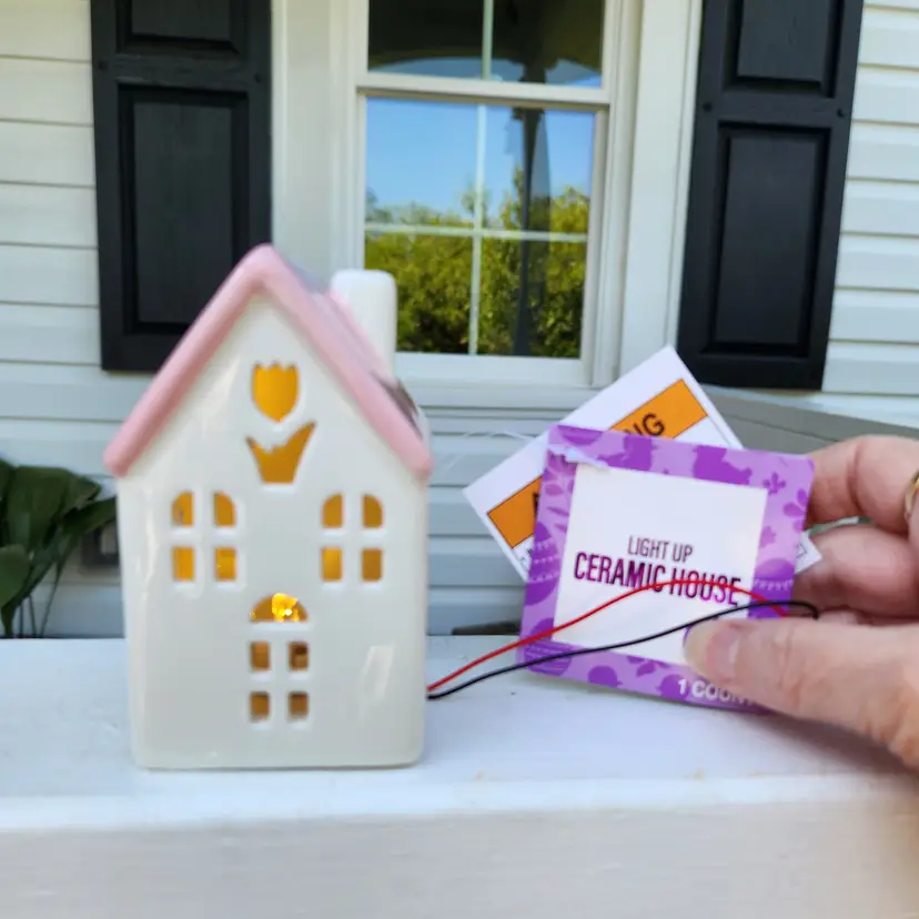 Ceramic Light-up House 4" x 2 1/4"