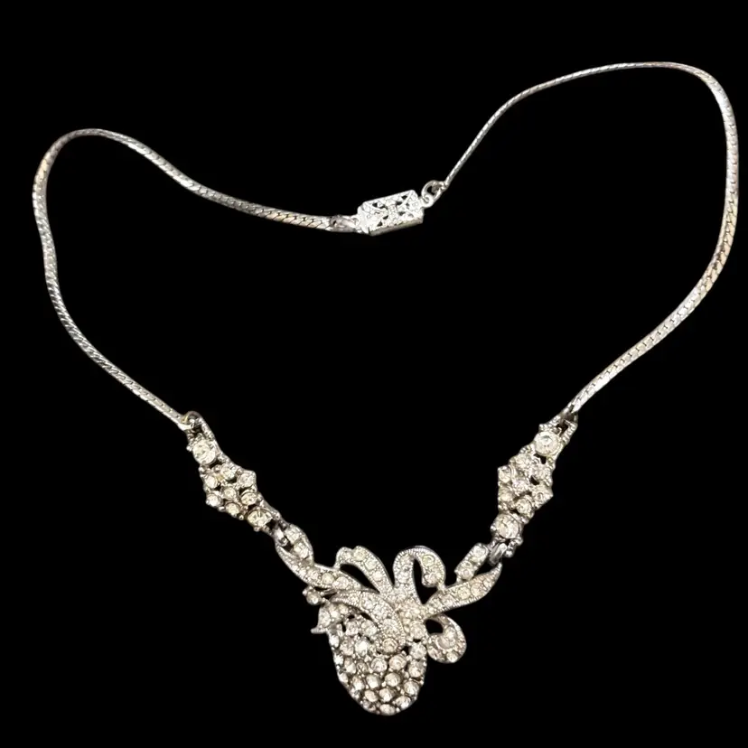 Art Deco Pot Metal Necklace Circa 1940ish