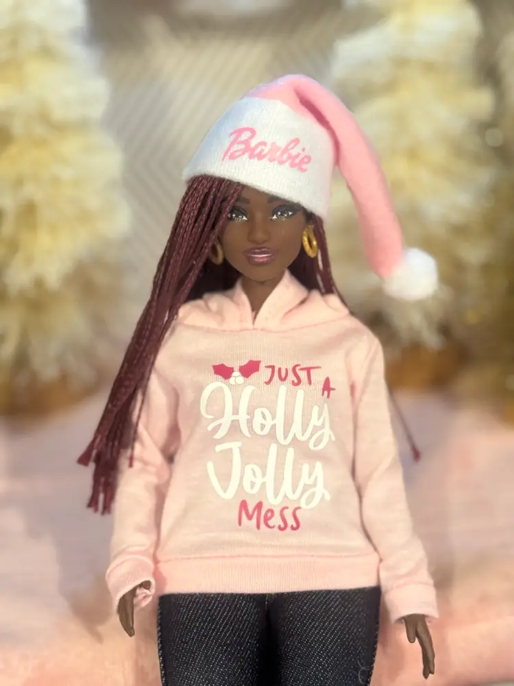 Pink Santa Hat And Scarf