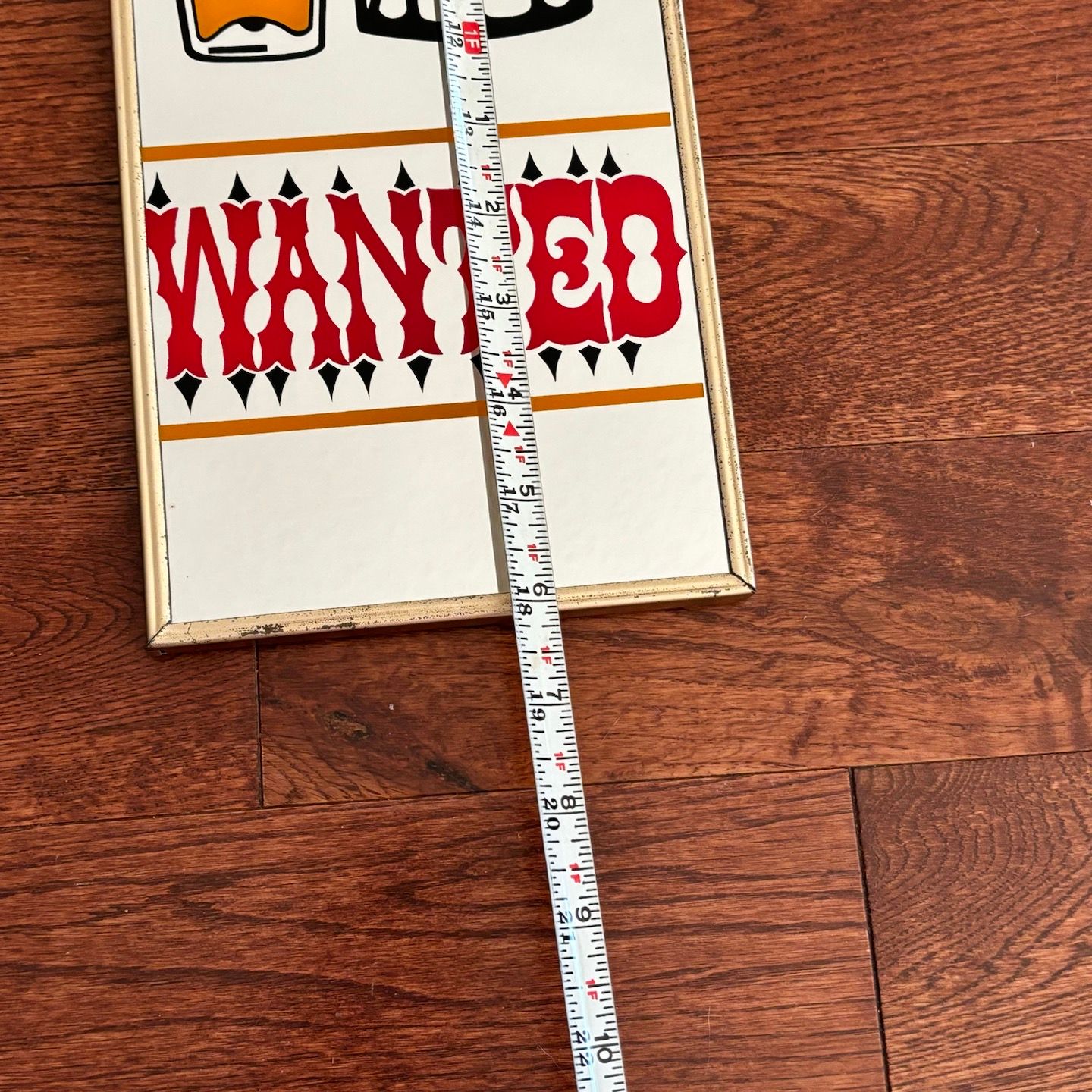 Bar Mirror Vintage Honest Bartender Wanted Bar Decor 18” x 6” Man