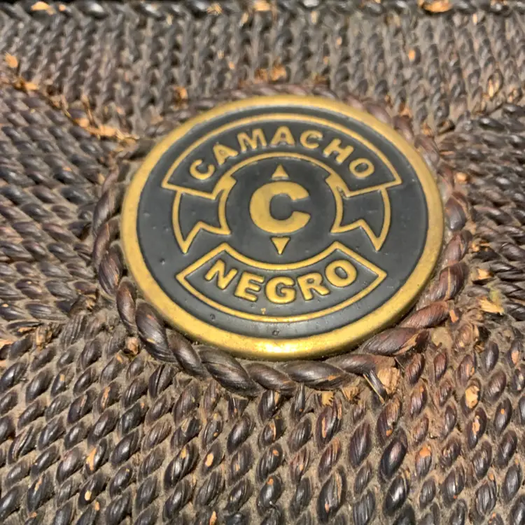 Vintage Camacho Negro Cigar Box Gold & Black   9.5 ”x 6.5”x 3.5” Honduras