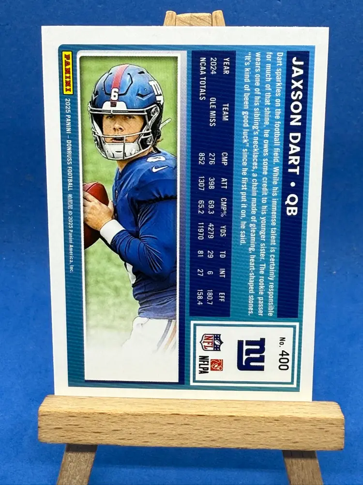 2025 Donruss Jaxon Dart RC #400 New York Giants