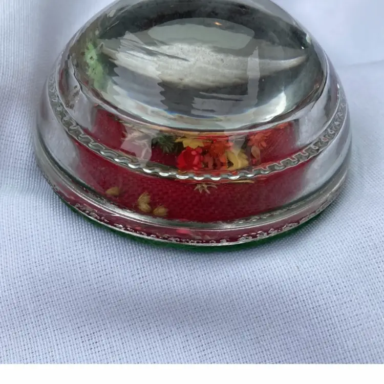 Vintage Dried Flower Paperweight