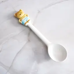 Vintage Ceramic Spoon Teddy Bear Top