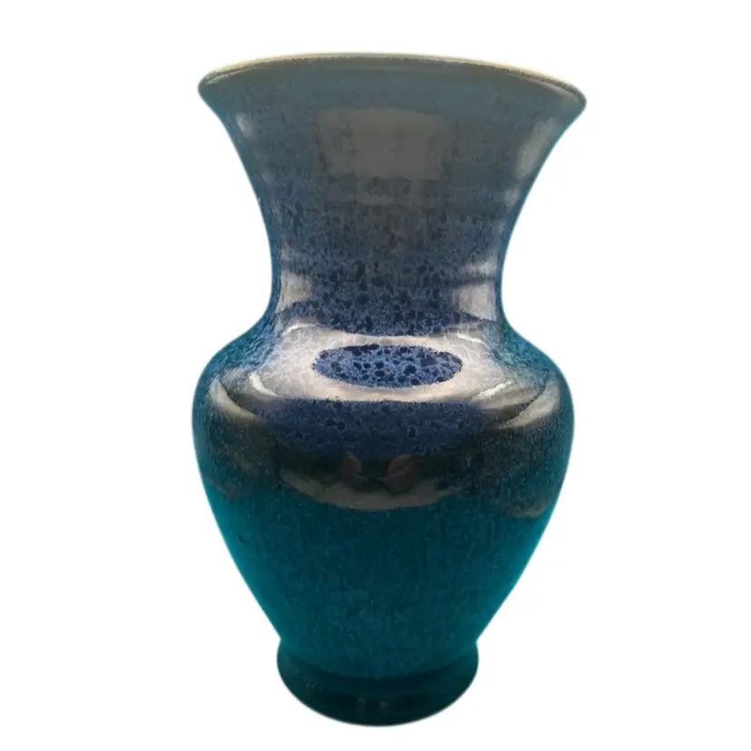 Blue Speckled Handmade Canadian Pottery Vase