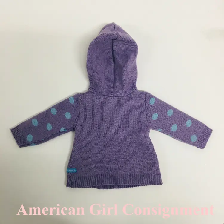 American Girl Doll Purple polka dots Sweater from Casual Chic outfit (A27-04)