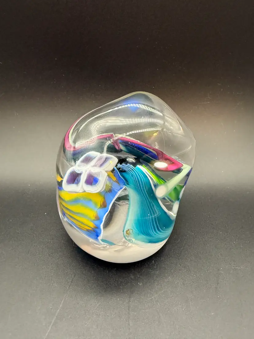Dichroic Paperweight Signed by Peter Ridabock 2000 110 Read