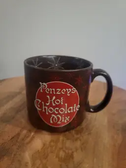 Penzyes Spices Hot Chocolate Mix Mug Brown with Snowflakes NEW
