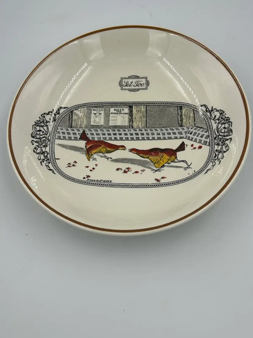 Vintage Adams Old English Sports Shallow Bowl England Set Too Pattern By Hy Alken