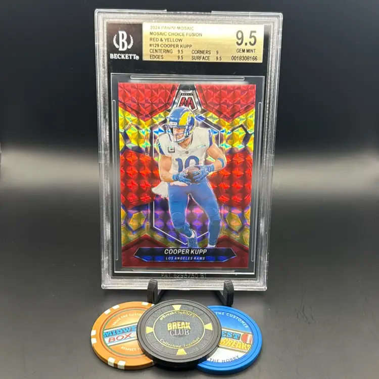 Cooper Kupp 67/80 Red & Yellow Fusion BGS 9.5 Gem Mint 2025 Mosaic Los Angeles Rams