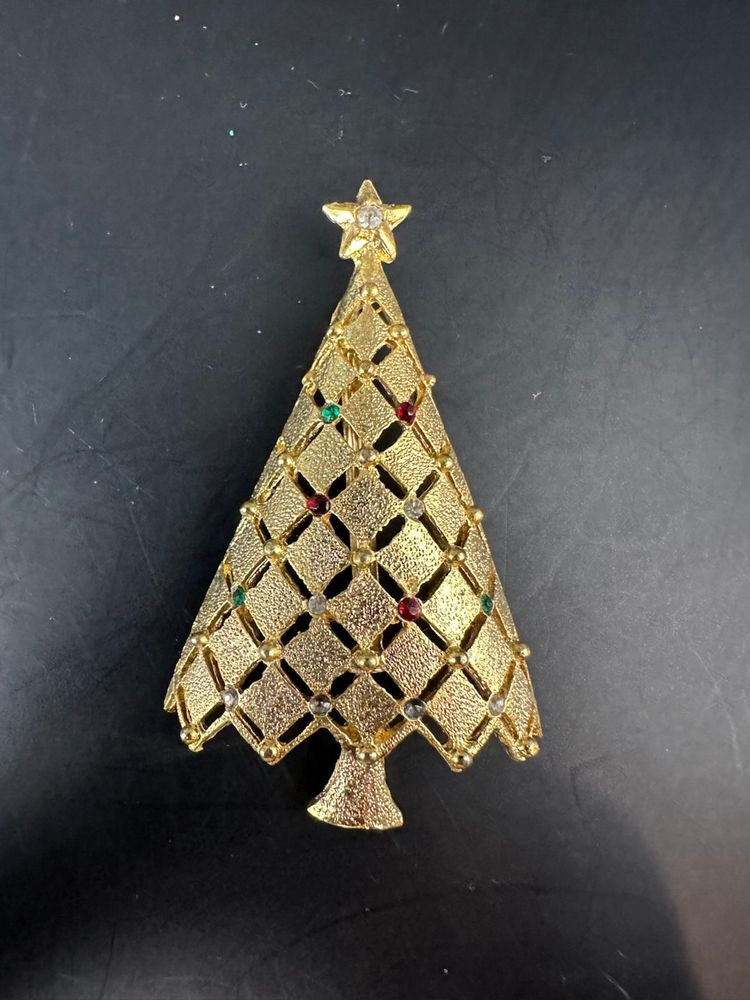 Christmas Tree Brooch Pin 2 1/2”