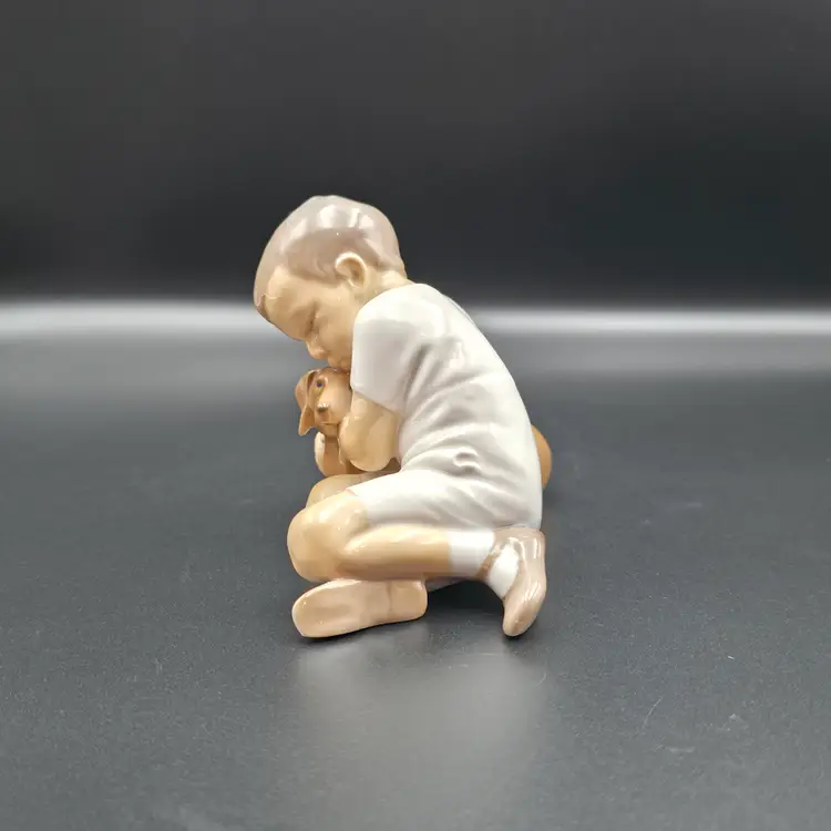 Bing & Grodahl Porcelain Boy with Dachshund Dog True Friendship Figurine