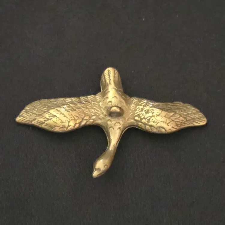 Brass Solid Ornament Flying Duck Goose 2"×3" Approximately Unbranded Vintage
