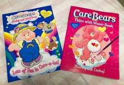 2 Care Bears Activity Paint w Water and Model & Play Books