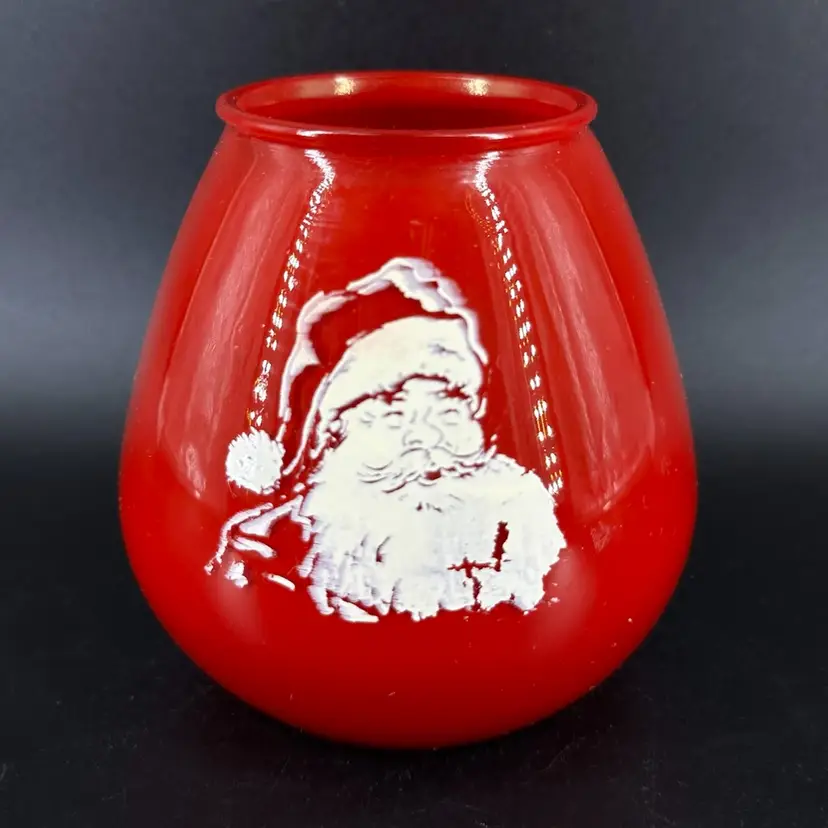 Red Santa Candle Votive Lantern