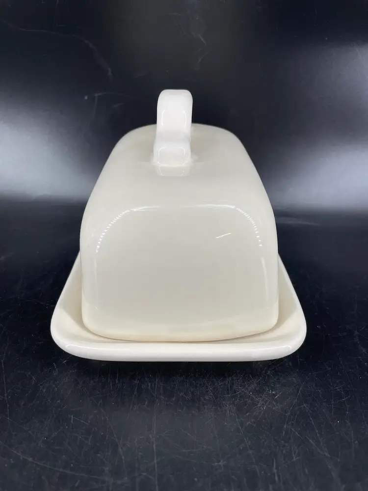 MAGENTA “Spread” Butter Dish W/ Lid “M” Stamp Rare Vintage Early old No Rae Dunn