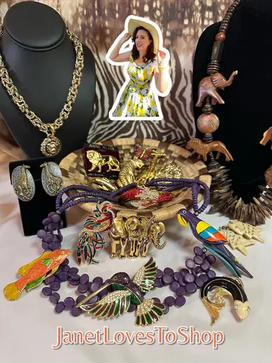It’s A Jungle Out There! Vintage Animal Jewelry! Low Start Prices 🥰