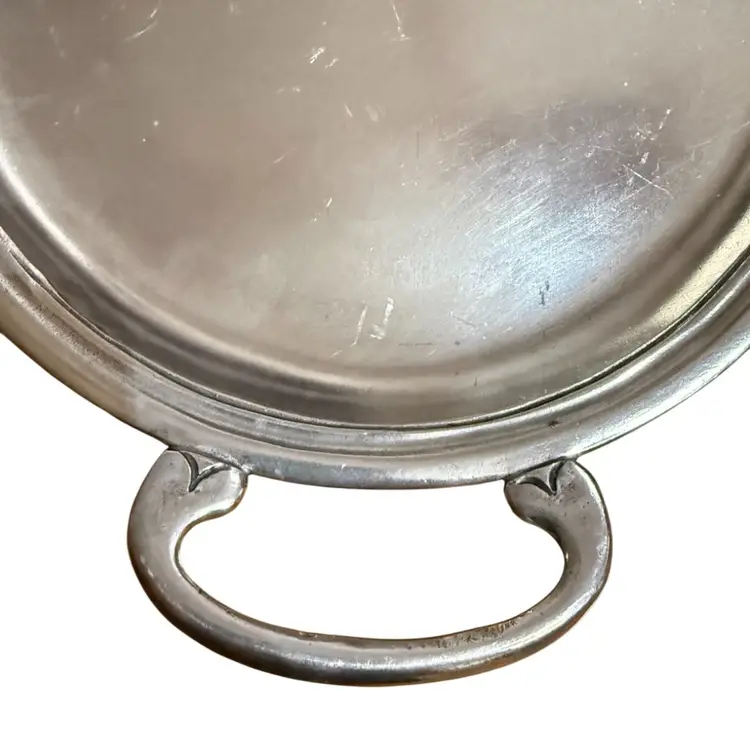 Arte Italica Peltro Medium Oval Tray with Handles Italy