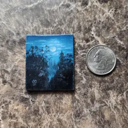 Miniature Oil Painting On Masonite Board Signed By The Artist Free Shipping