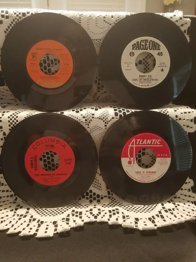 #217 Set of 4 Vintage 45 RPM Vinyl Records - Lot 2