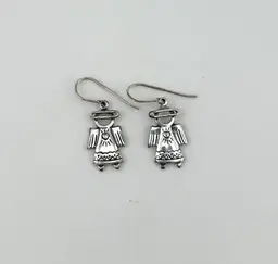 Vintage Sterling Silver Silpada Angel Pierced Earrings 1.5”