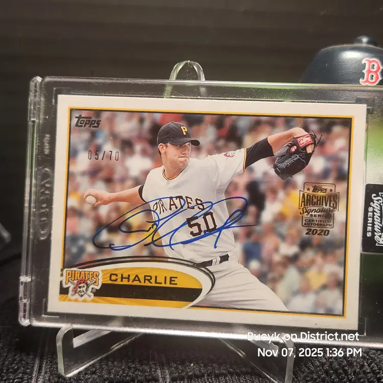 2020 Topps Archives Sig Series - Charlie Morton Pittsburgh Pirates 5/70