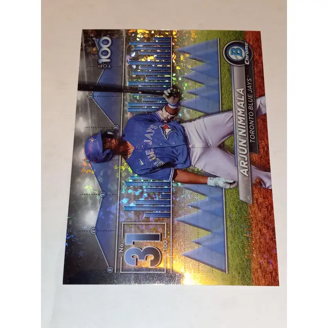 Arjun Nimmala 2024 Bowman Chrome Top 100 #BTP-31 Mini Diamond 035/150 Blue Jays