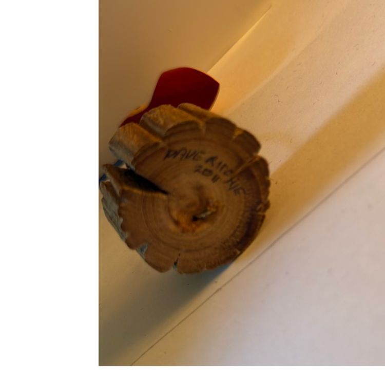 Small Hand Carved Cardinal Ornament With Stand.