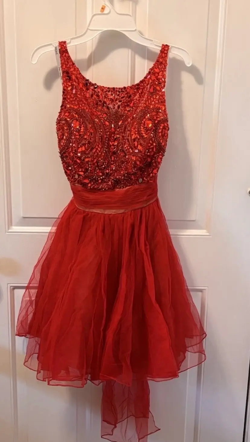 Sherri Hill Red Prom Dress Size 4